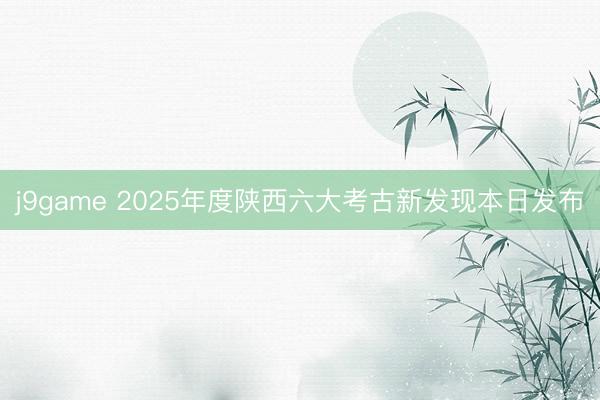 j9game 2025年度陕西六大考古新发现本日发布