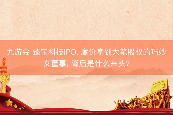 九游会 臻宝科技IPO, 廉价拿到大笔股权的巧妙女董事, 背后是什么来头?