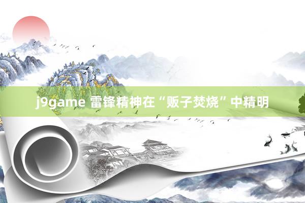 j9game 雷锋精神在“贩子焚烧”中精明